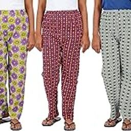 Womens Track Pant Lower Fully Stretchable Free Size Cotton Printed Payjama-Lounge Wear –Soft Cotton Night Wear/Pyjama for Women(Pack of 5Pcs),Prints May Vary (Assorted Pyjama)-image-62