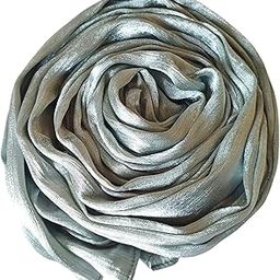 ABZURA Premium Muna Satin Hijab | Soft, Shiny & Stylish | Blue | 200 cm x 70 cm | Elegant Choice for All Occasions – Parties, Weddings & Festivals-image-2