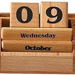Neotea Wooden Never Ending Date Calendar- Date Changer with 5 Compartments -Multi Color Pack Of 1-picture-11