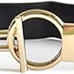 Belt for Women Dresses, Chic Golden Leaf Buckle Design 25.2 inches Stretchy Slim Waist Belt High Class Vintage Belt for Shirt, Blazer, Sweater, Dress-image-10