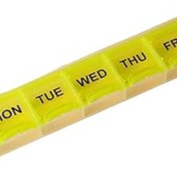Extra Care Weekly Single Line Pill Box travel tablet holder | medicine dispenser organizer storage BPA Free Travel |7 Day Pill Box Case Multicolor (Pack of 3)-image-6