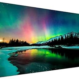 HASTHIP® 5D Diamond Painting Kit, 27.5 X 15.7inch Large Size Aurora Lake Diamond Painting Kits for Adults, DIY Full Drill Crystal Rhinestone Arts and Crafts, Art Diamond Painting for Home Wall Decor-picture-14