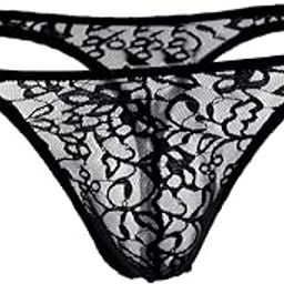 Mens Lace Thongs Underwear I Half Coverage, Self Design-picture-35