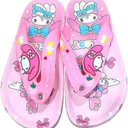 Cutest Kids MY MELODY Print V Shape Slipper Toddler Little Kids Beach Water Shower Pool Slippers (01 Pair) Size - EURO-34 (9 Years) PINK-image-31