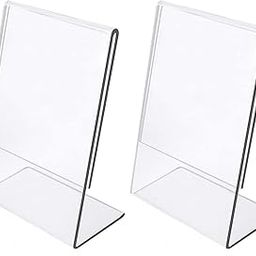 Parikshit Sublimation 2pcs Acrylic QR Code scanner stand holder for shop table qr card cover frame paper holder display stand for table shop A6 Size 6x4 Inches-image-56