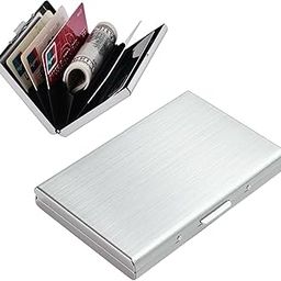 OFIXO Credit Card Holder Protector Stainless Steel Credit Card Wallet Slim Metal Credit Card Case for Women or Men (Mat-Silve)-picture-20