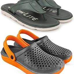 Combo Pack of 2 Slipper/Flip Flops/Slides/Clogs/Sandals for Men (V-Sultan Vs Clog 400)-image-60