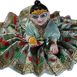 Falmit Kanha Poshak Ladoo Gopal Dress l Bal Gopal l Kanha Ji Thakur ji poshak for janamashtmi_Pista Green_Size_03-image-93