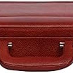 Tan Leather Office Expandable Briefcase | Travel Briefcase | Document Storage Briefcase | Dimensions:17" x 3" x 12" (L x W x H)-picture-19