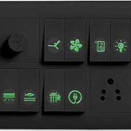 Premium Green Foil Embossed Switch Stickers for Switch Board | Pack of 330 Stickers for Home Including Fan, Light and Many More-image-18