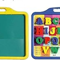 JOE JOE Educational Alphabet Slate 2 in 1 to Learn Pictures, Spellings & Alphabets Along with Green Writing Board and Chalk for Kids, Alphabet Slate for Kids 3 Years and Above (Pack of 1, Multi Color)-image-16
