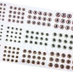 183pcs Fishing Lure Eyes 3D Holographic Eyes Fly Tying Jigs Crafts DIY Red White Orange-image-35