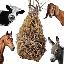 Mahiyash Slow Feed Hay Net 3”x 3” Length Holes Net Grazing Feeder for Goat | Horses | Sheep | Donkeys with Low Spillage Design-31