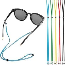 Eyeglasses Holder Straps Cord, AugLifers Sunglasses Strap Adjustment for Men Women, Sports Eyewear Retainer Chains Lanyards, 5pcs, all-image-34