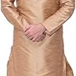 Men's Silk Ethnic Wear Dhoti Kurta Set For Wedding-image-89