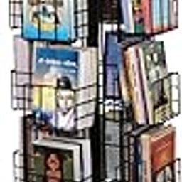 RAVIRAJ DISPLAY Alloy Steel Rotating Display Rack with 24 Compartments for Hardcover Books, Trade Paperbacks, Pocket Books, Mass Market Paperback Books (Black, Height- 164 cms)-picture-26