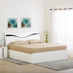 Home Centre Polaris Unicorn White Engineered Wood Queen Bed with Hydraulic Storage - 163x217cm-image-30