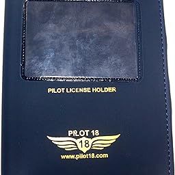 Pilot License, Passport, frtol Holder in Faux Leather Blue-image-2