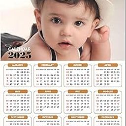ESCAPER Cute Baby Wall Calendar 2025 for Pregnant Women (45 x 30 cm), Baby Photos hanging, Baby Wall Calendar 2025 for Room Pregnant Women, Baby Pictures for Pregnant Women-image-19