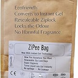 Dr. BOHRRAS ZiPee Urine Vomit Bags 10 pc Resealable Zip Locks the Odor Smell with Instant Gel Technology 800 ml for Travel Ecofriendly Portable urinal-image-48