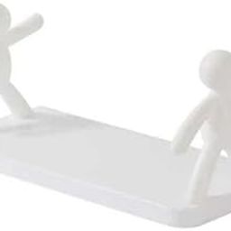 Modern Decorative Wall Shelf with Human Figurine Design – White Display Rack for Home & Office (33 x 13.5 x 14.5 cm)-image-30