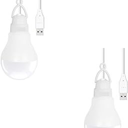 FIVON USB Bulb 630 Lumens for Power Bank up to 85% Energy Saver, USB led Light for Mobile, LED Night Light - White (Pack of 2)-image-24