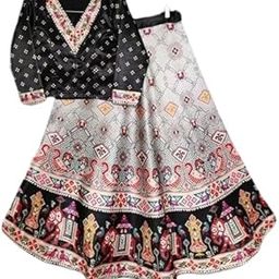 Digital Print Semi Stitched Lehenga & Crop TopBZ_Stripe-BAPAT-picture-14