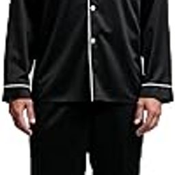 Men's Full Sleeve Silk Pajamas – Black Nightwear – Luxurious, Lightweight & Comfortable Loungewear-image-41