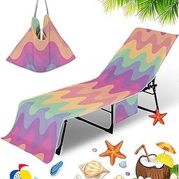 MERISHOPP Beach Chair Towel Cover Lounge Chair Cover for Swimming Pool Vacation Summer Style A| Sports Equipment | Outdoor Sports Gear | Exercise Gear-image-63