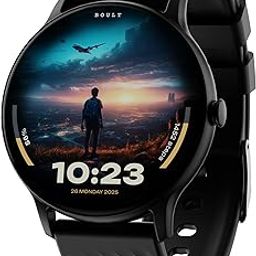 Boult Newly Launched Dire Smartwatch 1.38'' 2.5D Curved HD Display, BT Calling, 500 Nits Brightness, IP67, 250+ Watchfaces, 120+ Sports Modes, AI Voice Assistant, SpO2 Monitoring (Pure Black)-10
