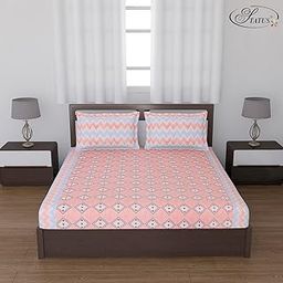 Status Contract -Cotton Rich Double Bedsheet with 2 Pillow Covers for Bed Room, Home, Hotel-120 GSM (Orange)-image-31