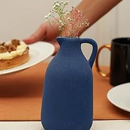 PUREZENTO Mini Jug Matte Finish Ceramic Designer Flower Vases for Home, Decoration, Centre Table, Bedroom, Side Corner Beautiful Decorative Vases with Unique Quality-image-40