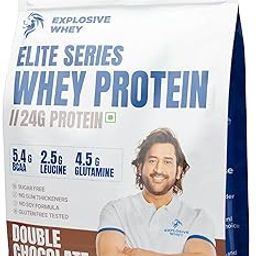 Elite Series Whey Protein - Trusted by M.S. Dhoni and Kedar Jadhav | Premium, Concentrate Sport Supplements for Enhanced Muscle Growth and Recovery (30 Servings - 1Kg, DOUBLE CHOCOLATE 24g Protein)-26