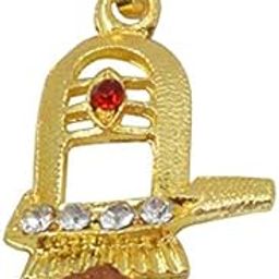Religious Jewellery Cubic Zironia Lord Shiv ShivLing Locket with Rudraksha Gold Wood Zinc Alloy Pendant Necklace for Men Women-image-86