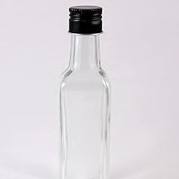 100ML Multipurpose Empty Glass Refillable and Transparent Square Bottle with Black Cap and Inner Stopper for Home,Travel,Beauty,Makeup,Essential Oils,Bath Salts etc. Clear, Set of 2PCS-14