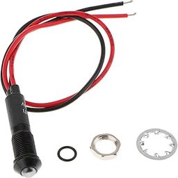 HEAVENGLOW Trade Car Boat Truck 8mm 24V White LED Dash Panel Indicator Warning Light Bulb-19