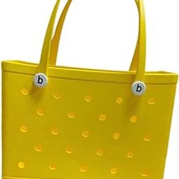The Style Sutra Beach Tote Bag Waterproof with Holes Beach Handbag for Summer Travel Outdoor Small Yellow|Clothing, Shoes & Accessories|Womens Handbags & Bags| Womens Handbags & Bags|1 Beach Hole Bag-21