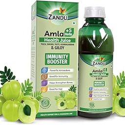 Zandu Amla + 5 Herbs Health Juice | Ayurvedic Immunity Booster | Powerful Antioxidant | Good for Bones and Hair |No Added Sugar (1000ml)-14