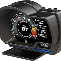 Morelian Car HUD Display, OBDⅡ+GPS Smart Gauge High Definition Speedometer Car Diagnostic Tool OBD Fault Code Elimination Safe Driving Computer Overspeed Fault Alarm for All Vehicles-18