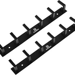 RANER Stainless Steel Wall Hanger Hook – 6 pin Wall Hooks for Hanging Coats, Towels & Bags – Door Hangers for Clothes – Heavy Duty, (Black, Pack of 2)-image-34
