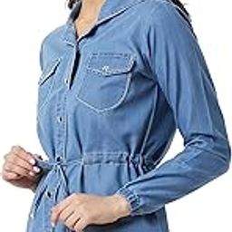Women's Black Hooded Full Sleeves Solid Tie-Up Detailing Long Denim Jacket-image-29