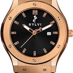 Majestic Analog Watch for Men | Black Silicone Strap | Round Alloy Steel Case | Casual Waterproof Wrist Watch for Men with Calendar | Men's Formal & Vintage Style | Japanese Quartz Movement-image-15