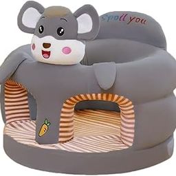 AVSHUB Baby Sofa Chair for 0 to 3 Years Seat or Rocking Chair | Soft Stuffed Animals Plush Cushion Couch | Sitting Stool for Kids Birthday Gift (Grey)-image-94