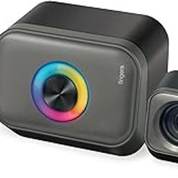 FINGERS StereoCuboid 2.1 Channel Multimedia Speaker (USB Powered | Dual Playback – Bluetooth & AUX | Dazzling RGB Lights | Powerful 13 Watts) - Rich Black + Slate Grey-15