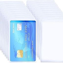 LRS ATM/DL/Adhar/Debit/Credit Card Protector Sleeve Transparent Frosted Matte Finish Plastic Holder for Cards - Pack of 20-46