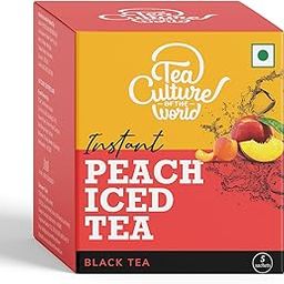 Tea Culture Of The World Premium Peach Flavoured Green Iced Tea Powder | Real Tea Extract | On-The-Go Drink Mix | 250Ml Per Sachet, Total 1.2 Litres-image-4