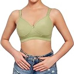 Full Coverage Bra for Women Daily Use | Non-Padded Non-Wired Bra| Sweat Absorbent Seamless Bra | Replaceable Back Strap with Twin Hook Adjuster - 7002 Available in C & D Cup-image-16