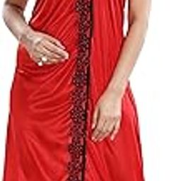 LIFE - TALE Women's Satin Solid Maxi Nighty-image-74