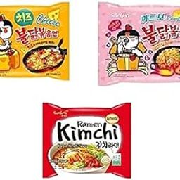 Samyang Korean Buldak Cheese Noodles PK1 & Buldak Carbo Noddles PK1 & Buldak Ramen Kimchi Pk1(420Gm)(Imported) Pack of 3 (Non - Vegetrian)-image-41