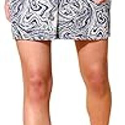 Blue Marble Print Buttonned A-Line Mini Skirt-image-9